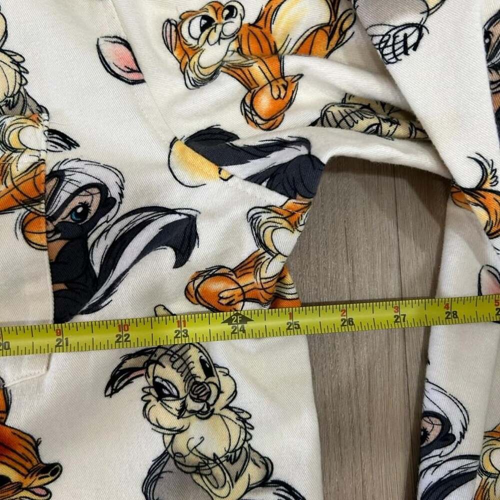 Disney Bambi Thumper Button Up Shirt Size US/AU XL Off White All Over - Picture 5 of 7